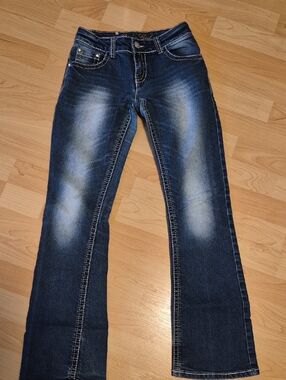 Rodeo Girl Dark Blue Girl's Bootcut Jeans - 14
